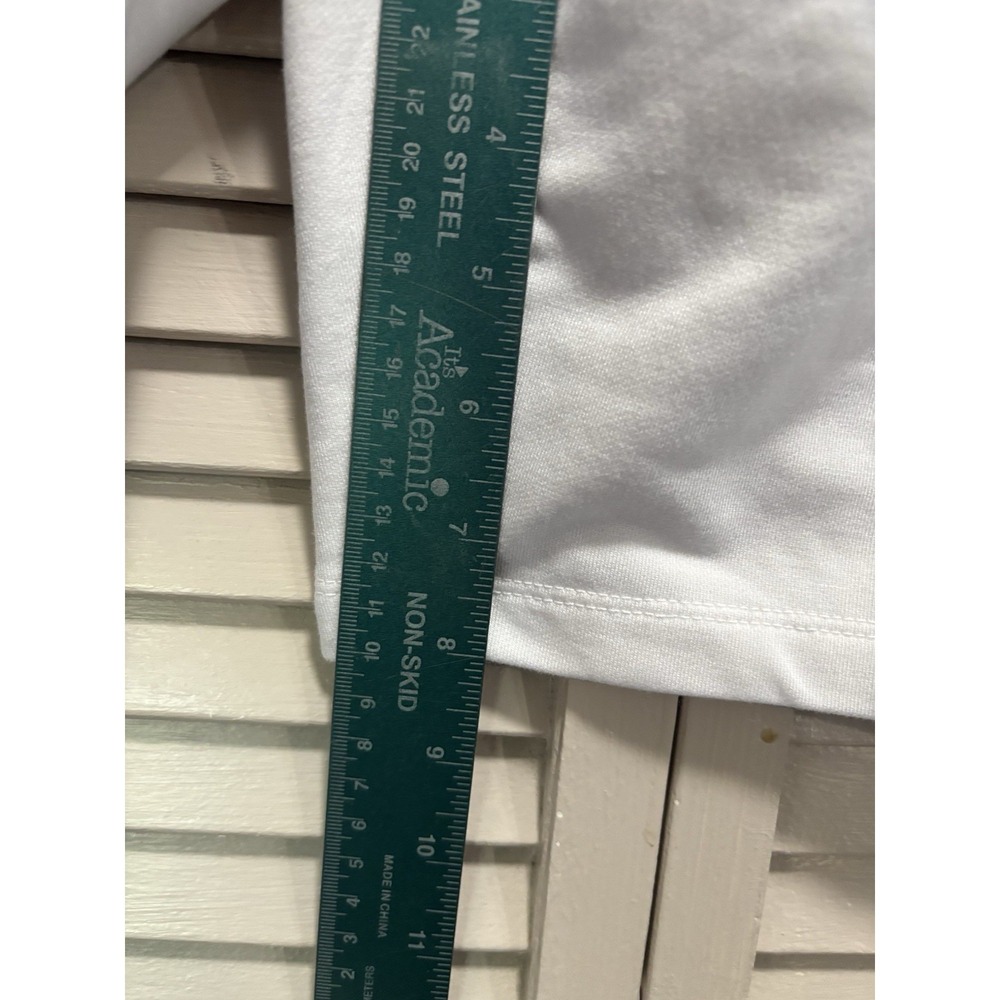 Athletic Works White Bermuda Shorts Size Large Mid Rise Pockets Tie Waist Soft - Picture 3 of 6